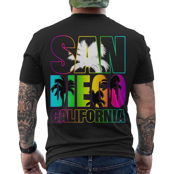 Colorful San Diego California Tshirt Men's Crewneck Short Sleeve Back Print T-shirt