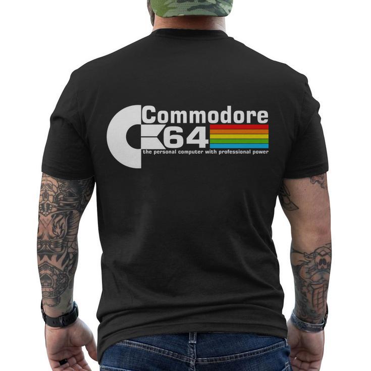 Commodore 64 Retro Computer Tshirt Men's Crewneck Short Sleeve Back Print T-shirt