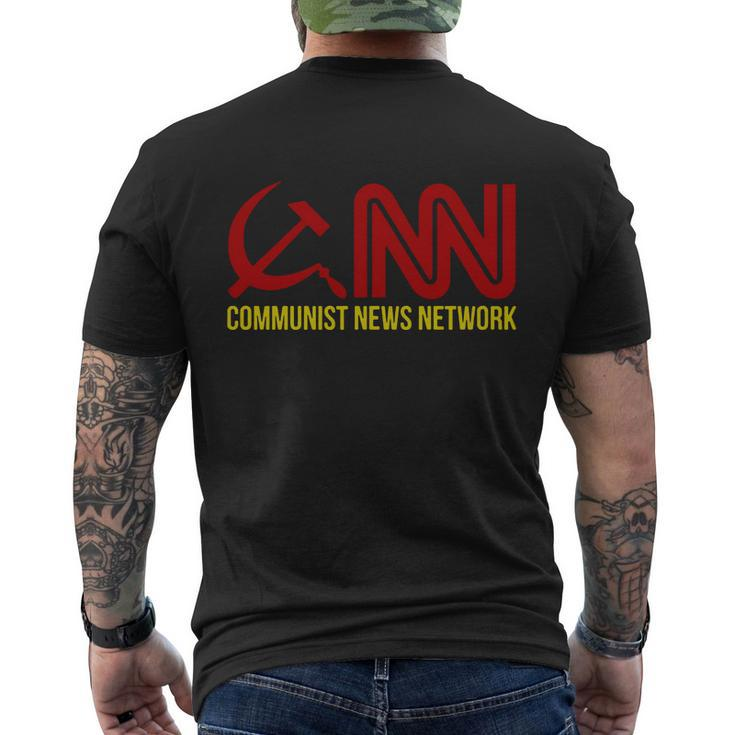 Communist News Network Trump Funny Men's Crewneck Short Sleeve Back Print T-shirt