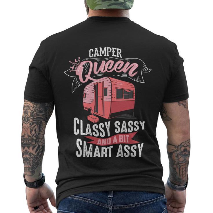 Cool Camper Queen Classy Sassy Smart Assy Funny Camping Gift Men's Crewneck Short Sleeve Back Print T-shirt