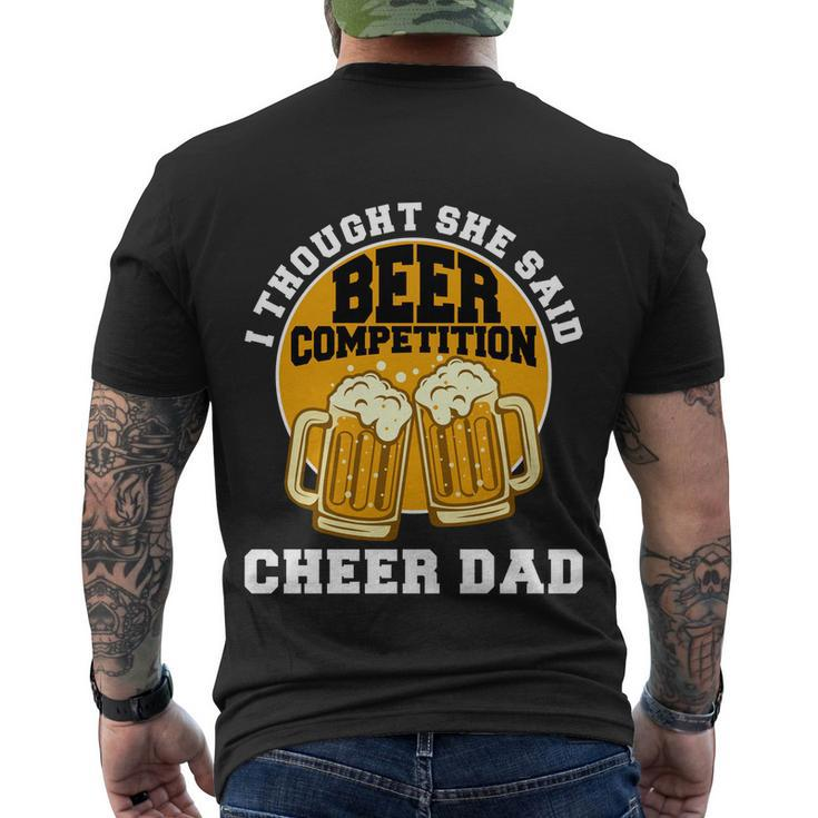 Cool Cheer Dad Beer Cheerleading Dad Men's T-shirt Back Print
