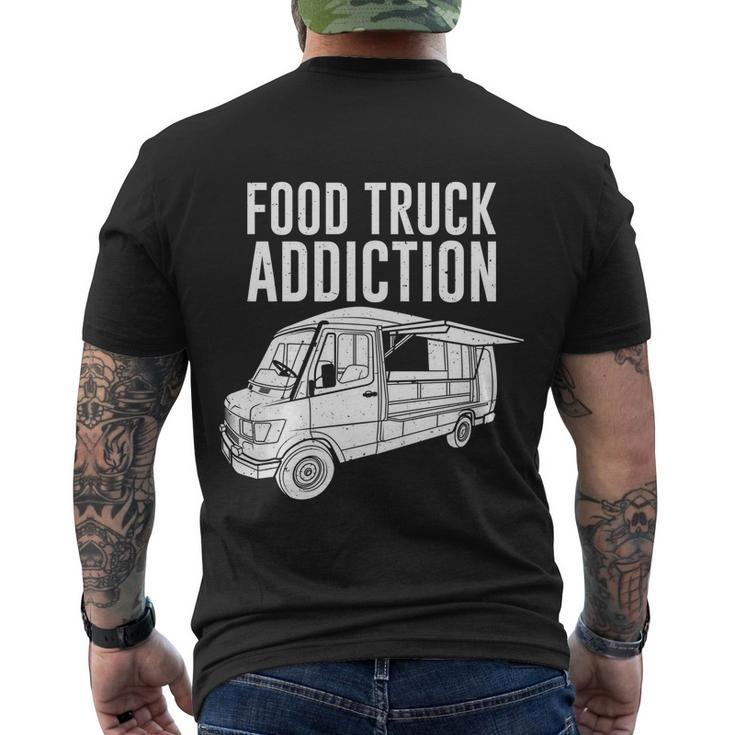 Cool Food Truck Gift Funny Food Truck Addiction Gift Men's Crewneck Short Sleeve Back Print T-shirt