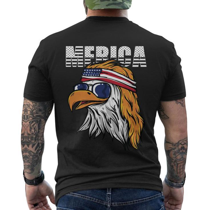 Cool Merica Eagle Mullet Usa 4Th Of July Gift Men's Crewneck Short Sleeve Back Print T-shirt