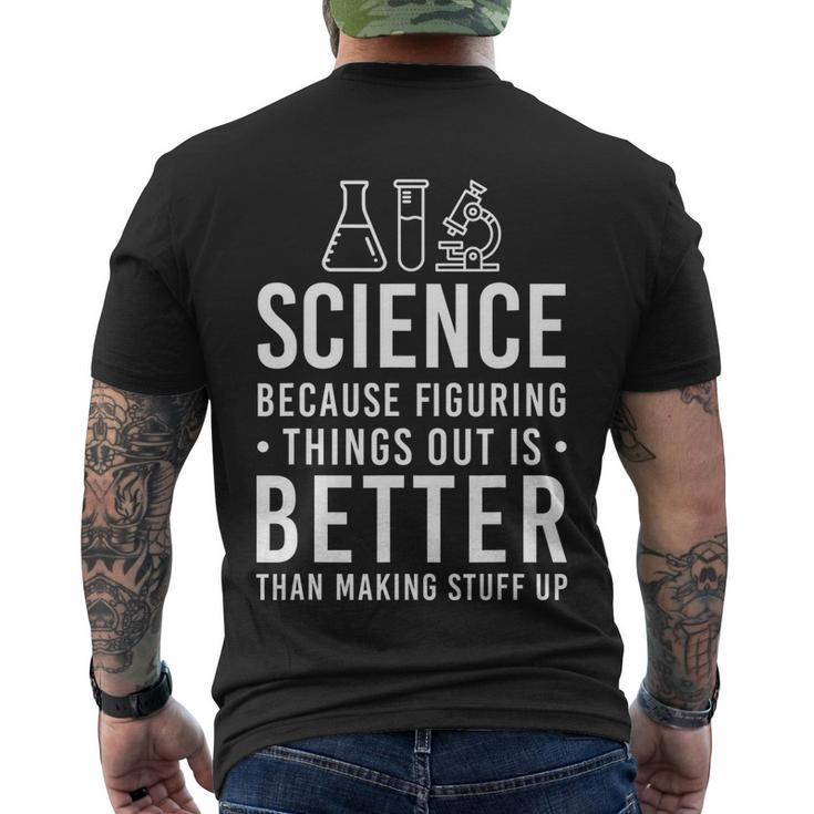 Cool Science Art Men Women Biology Chemistry Science Teacher Men's Crewneck Short Sleeve Back Print T-shirt
