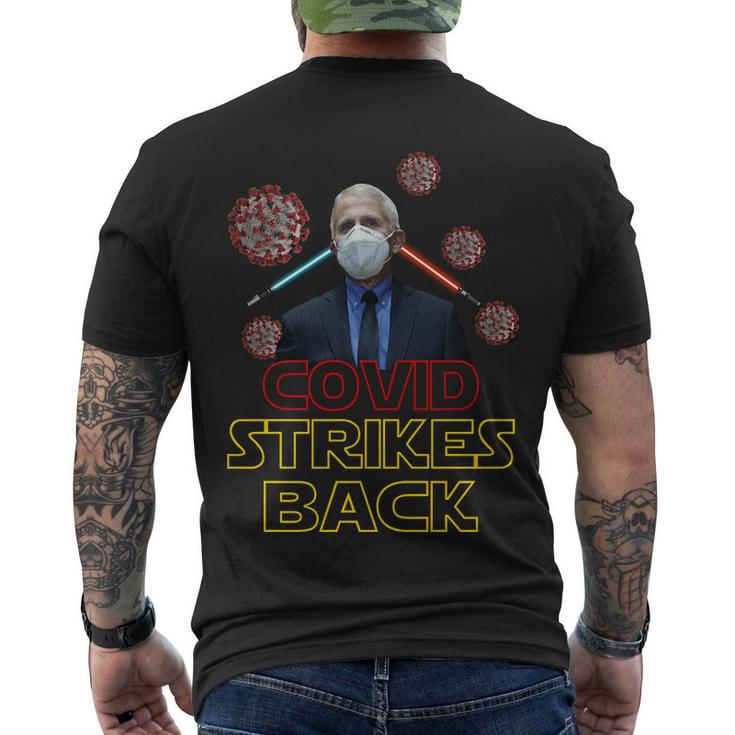 Covid Strikes Back Dr Fauci Funny Men's Crewneck Short Sleeve Back Print T-shirt