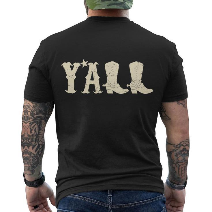 Cowboy Boots Y&All Men's Crewneck Short Sleeve Back Print T-shirt