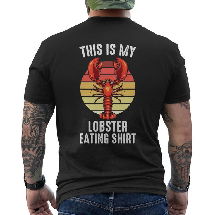 Crab &8211 This Is My Lobster Eating &8211 Shellfish &8211 Chef Men's Back Print T-shirt