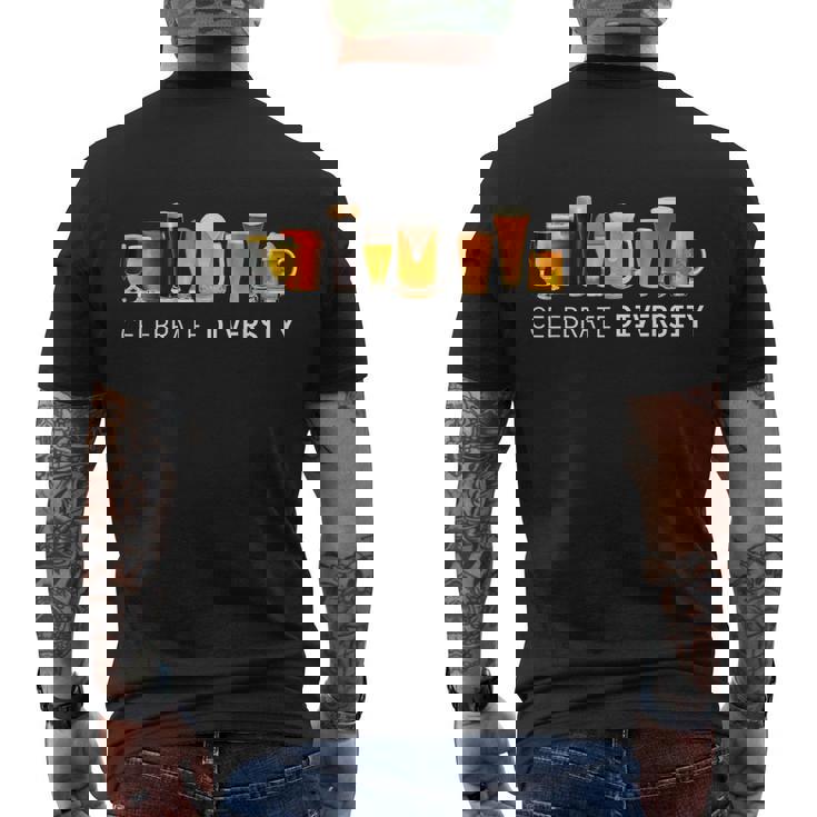 Craft Beer Drinking Celebrate Diversity Beer Men's Crewneck Short Sleeve Back Print T-shirt