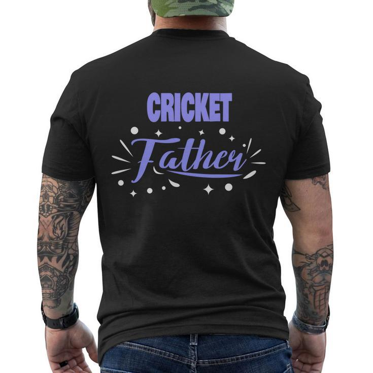 Cricket Father Gift Cricket Player Gift Men's Crewneck Short Sleeve Back Print T-shirt