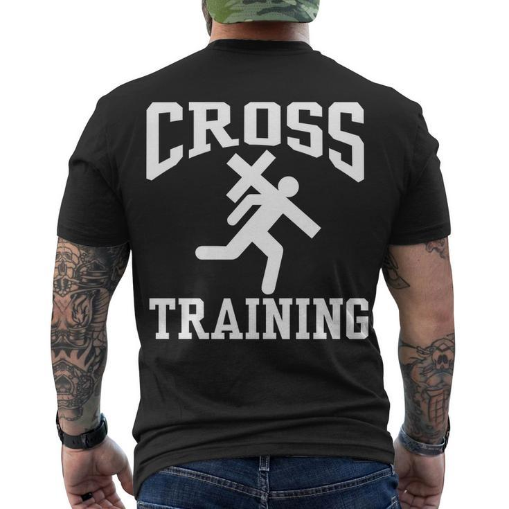 Cross Training Jesus Christian Catholic Tshirt Men's Crewneck Short Sleeve Back Print T-shirt