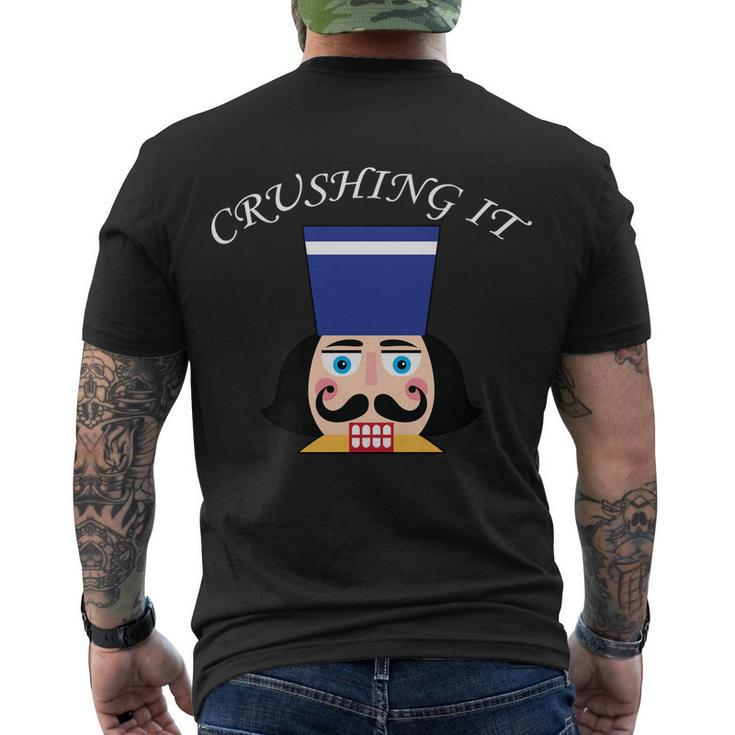 Crushing It Nutcracker Christmas Men's Crewneck Short Sleeve Back Print T-shirt