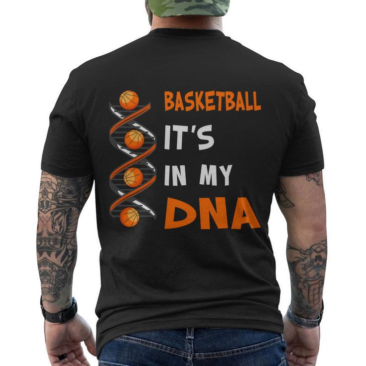 Cute Basketball Playing Basketball Is In My Dna Basketball Lover Men's Crewneck Short Sleeve Back Print T-shirt