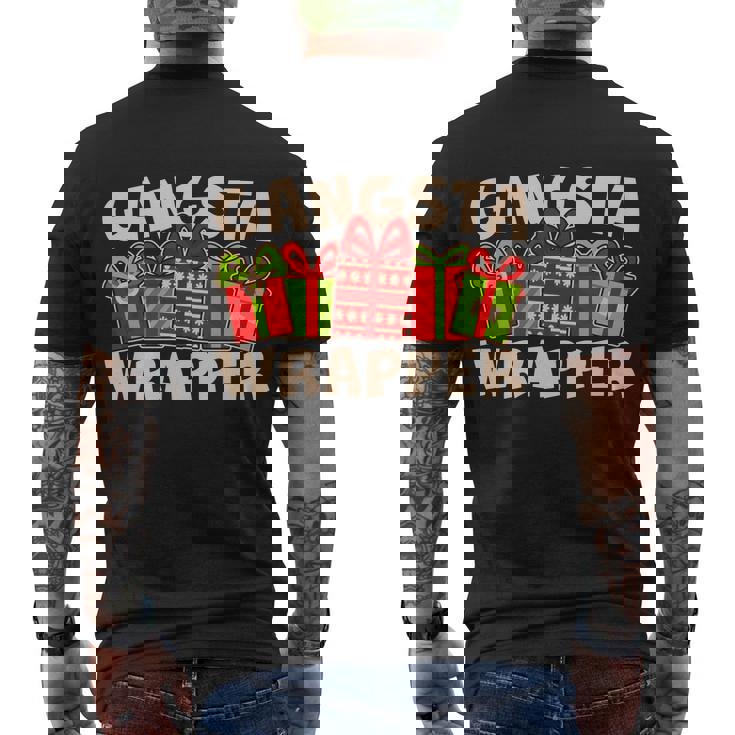 Cute Christmas Gangsta Wrapper T-Shirt Men's T-shirt Back Print