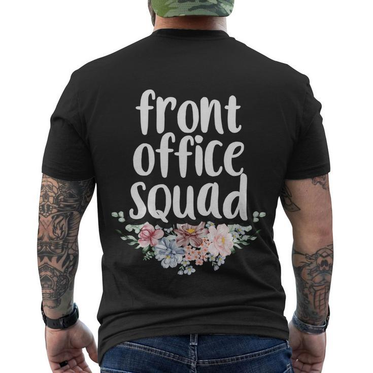 Cute Floral School Secretary Admin Front Office Squad Great Gift Men's Crewneck Short Sleeve Back Print T-shirt