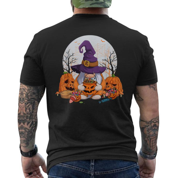 Cute Gnomes Happy Halloween Fall Candy Corn Pumpkin Kid V3 Men's T-shirt Back Print