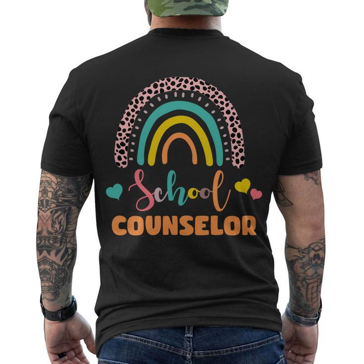 Cute School Counselor Rainbow Men's Crewneck Short Sleeve Back Print T-shirt