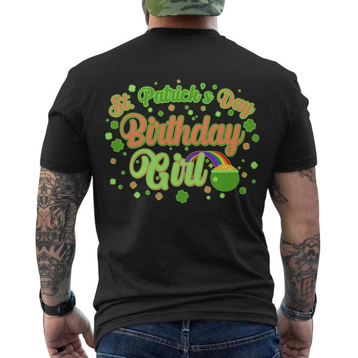 Cute St Patricks Day Birthday Girl Men's Crewneck Short Sleeve Back Print T-shirt