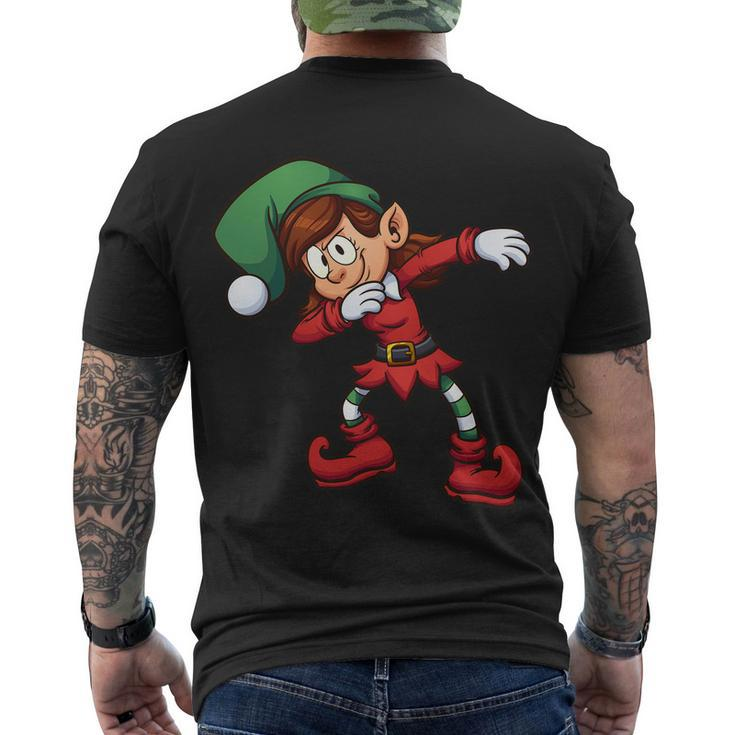 Dabbing Elf Cute Funny Christmas Tshirt Men's Crewneck Short Sleeve Back Print T-shirt