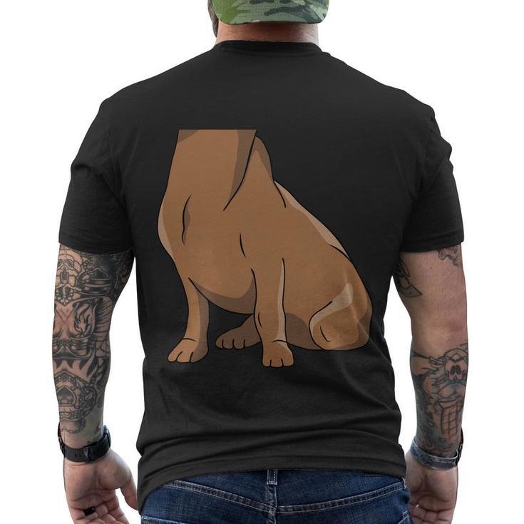 Dachshund Costume Dog Funny Animal Cosplay Doxie Pet Lover Cool Gift Men's Crewneck Short Sleeve Back Print T-shirt