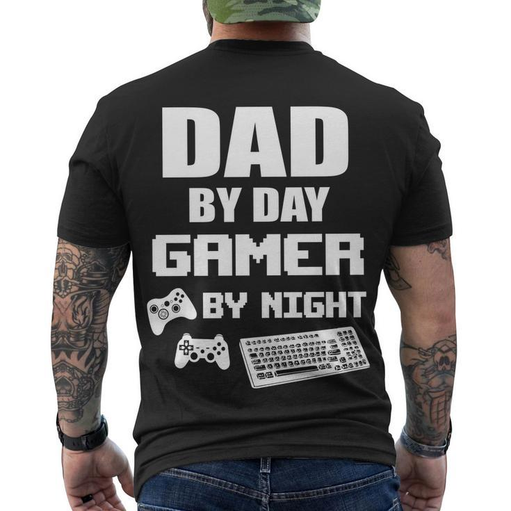 Dad By Day Gamer By Night Tshirt Men's Crewneck Short Sleeve Back Print T-shirt