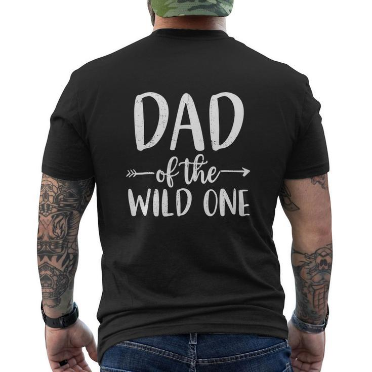 Dad Of The Wild One 1St Birthday Matching Family For Daddy Men's Crewneck Short Sleeve Back Print T-shirt