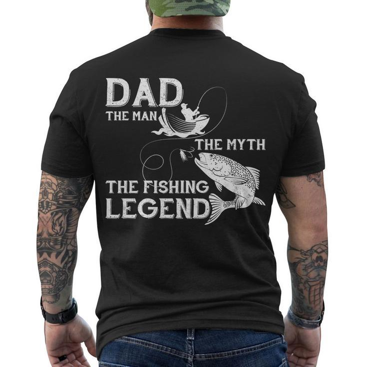 Dad The Fishing Legend Men's Crewneck Short Sleeve Back Print T-shirt