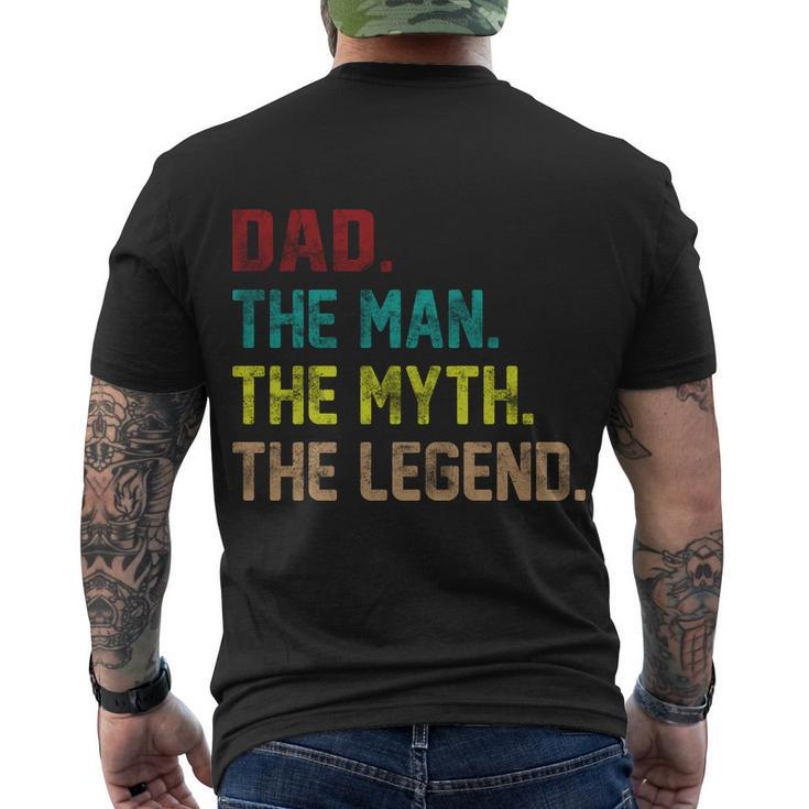 Dad The Man The Myth The Legend Tshirt Men's Crewneck Short Sleeve Back Print T-shirt