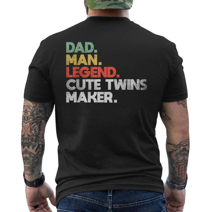 Dad Of Twins Cute Twins Maker Daddy Of Twins 2022 Men's T-shirt Back Print