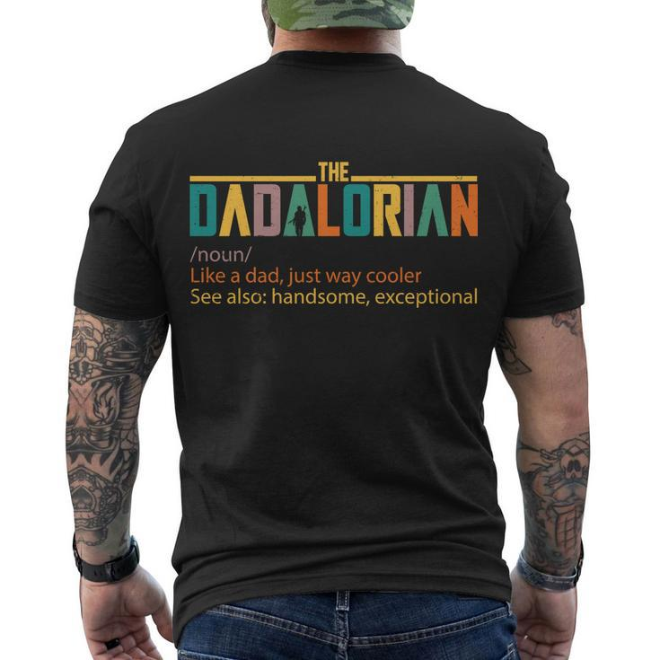 Dadalorian Definition Like A Dad But Way Cooler Tshirt Men's Crewneck Short Sleeve Back Print T-shirt