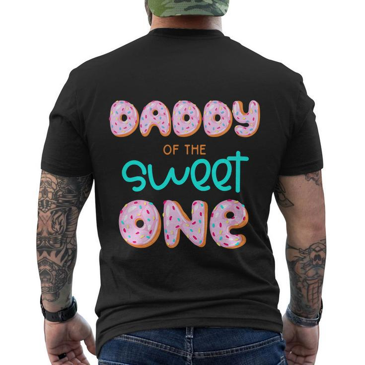 Daddy Of The Sweet One First Birthday Matching Family Donut Men's Crewneck Short Sleeve Back Print T-shirt