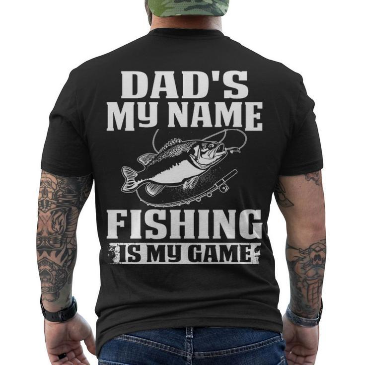 Dads The Name Fishing Men's Crewneck Short Sleeve Back Print T-shirt