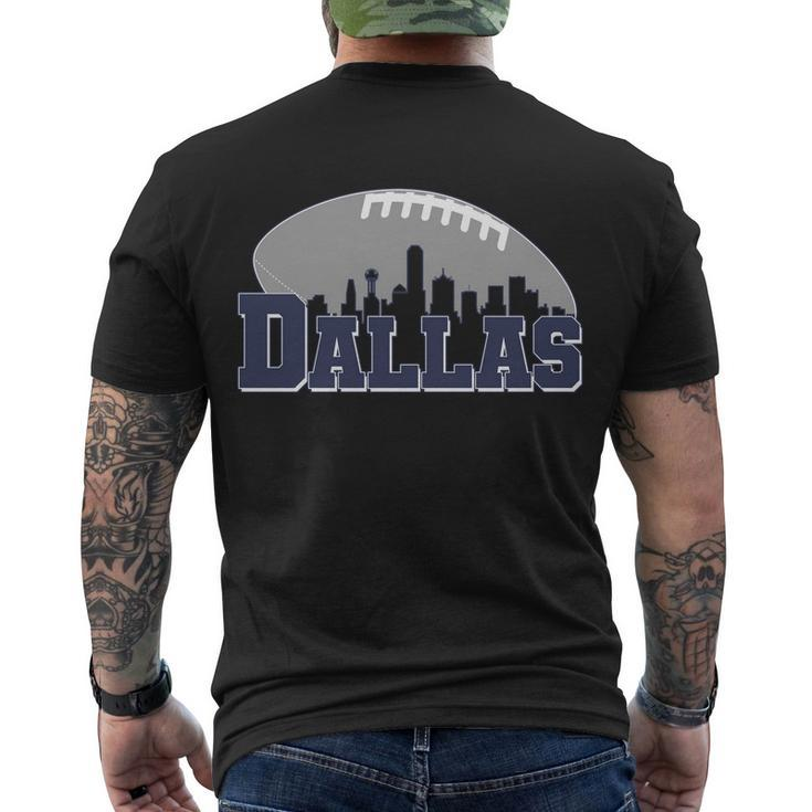 Dallas Texas Skyline City Football Fan Men's Crewneck Short Sleeve Back Print T-shirt
