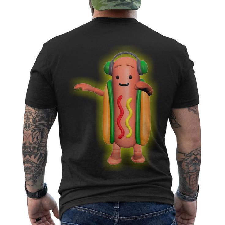 Dancing Hot Dog Funny Filter Meme Tshirt Men's Crewneck Short Sleeve Back Print T-shirt