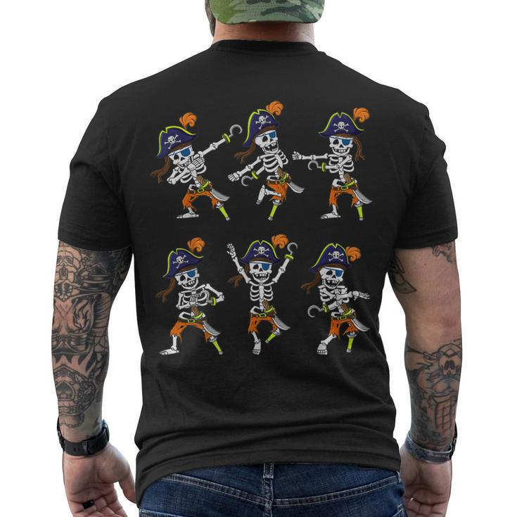 Dancing Skeleton Pirates Dance Challenge Halloween Boys Kids Men's T-shirt Back Print