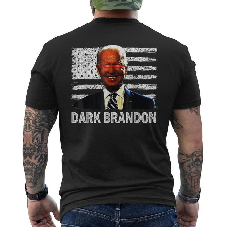 Dark Brandon Biden Saving America Flag Political Men's T-shirt Back Print