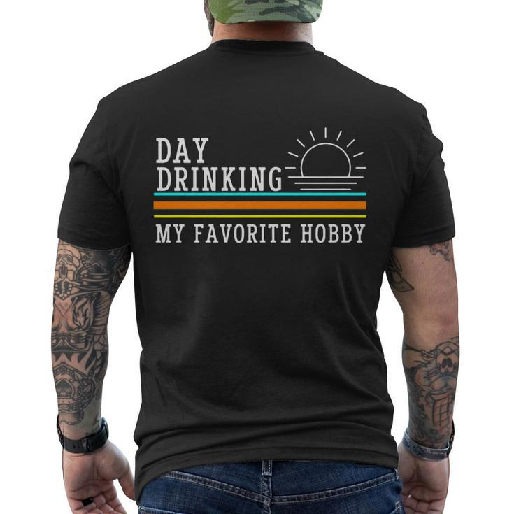 Day Drinking My Favorite Hobby Tshirt Men's Crewneck Short Sleeve Back Print T-shirt