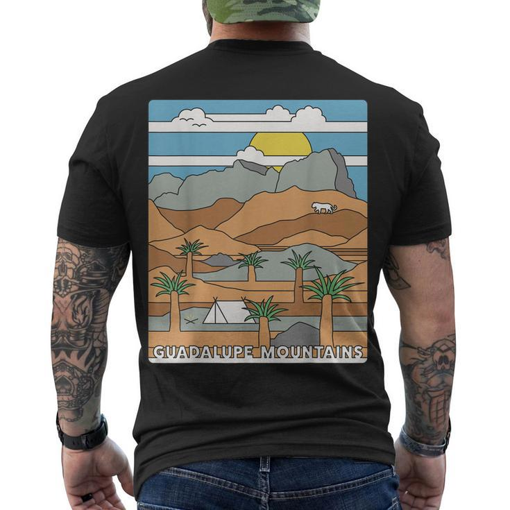 Daytime El Capitan Guadalupe Mountains National Park Texas Men's T-shirt Back Print