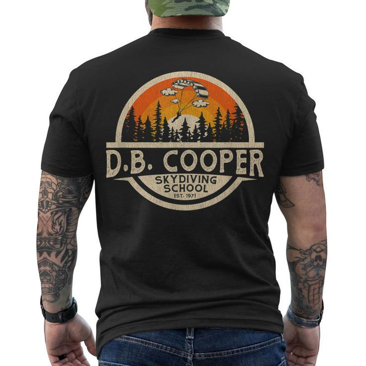 Db Cooper Skydiving School V2 Men's T-shirt Back Print