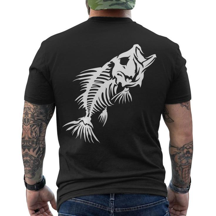 Dead Fish Skeleton X-Ray Tshirt Men's Crewneck Short Sleeve Back Print T-shirt