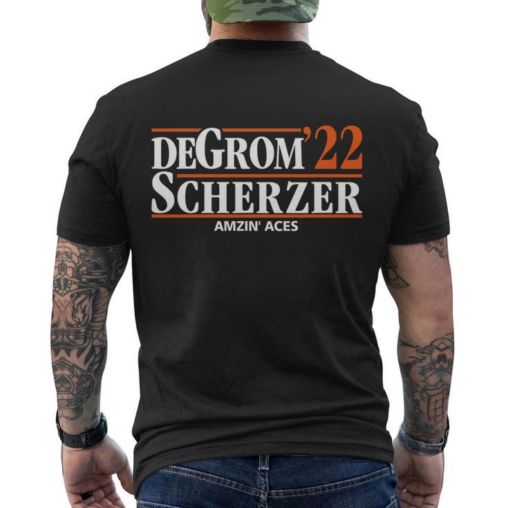 Degrom Scherzer ’ Men's Crewneck Short Sleeve Back Print T-shirt