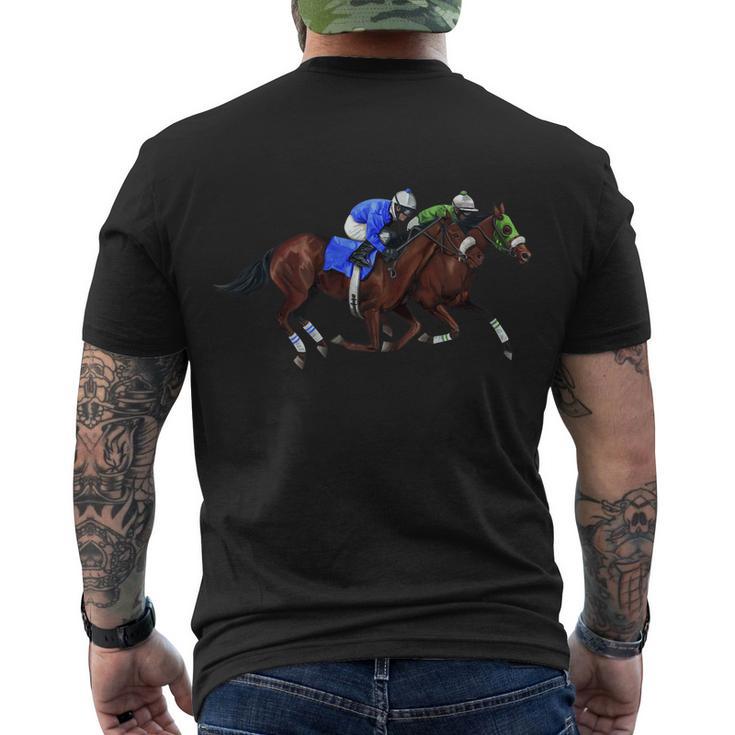 Derby Horse Racing V2 Men's Crewneck Short Sleeve Back Print T-shirt