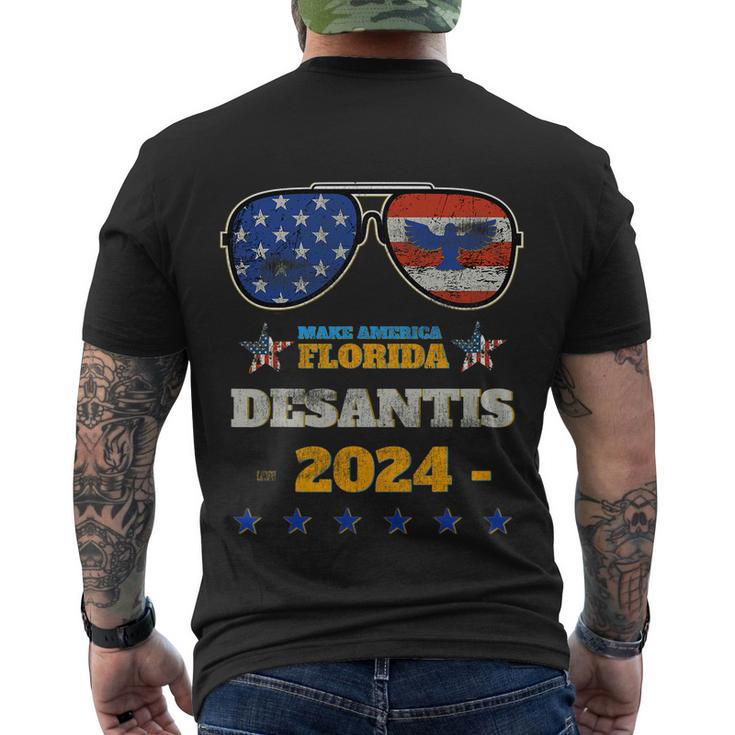 Desantis 2024 Lets Go Brandon 4Th Of July Men's Crewneck Short Sleeve Back Print T-shirt