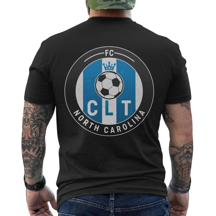 Distressed Charlotte North Carolina Clt Soccer Jersey Tshirt Men's Crewneck Short Sleeve Back Print T-shirt