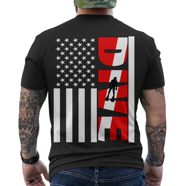 Diver American Flag Men's T-shirt Back Print