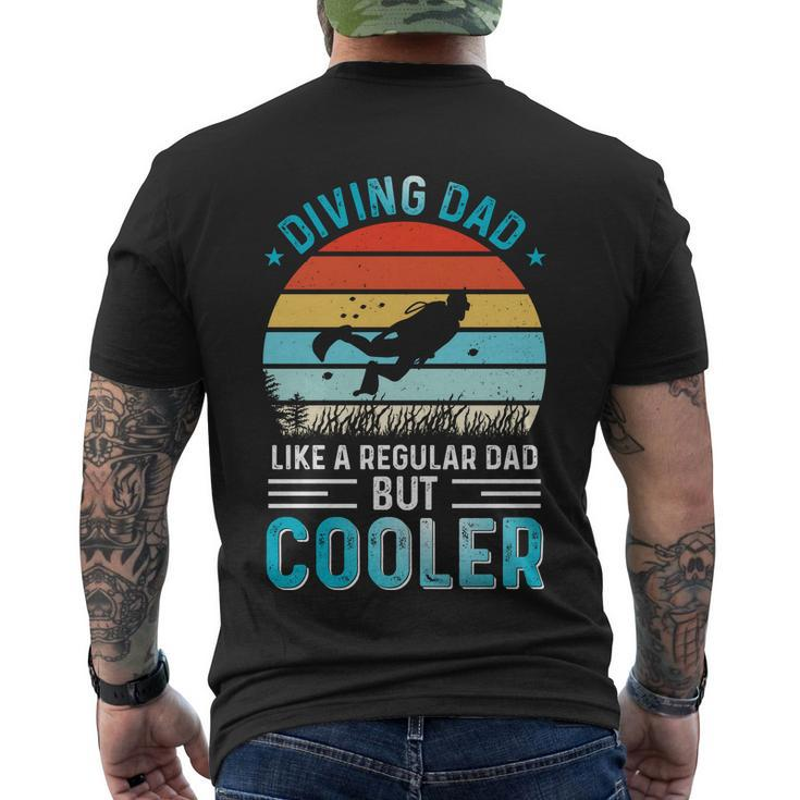 Diving Dad Fathers Day For Father Scuba Diving Men's T-shirt Back Print