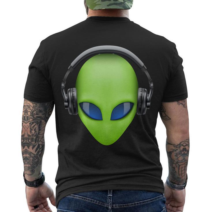 Dj Alien Headphones Tshirt Men's Crewneck Short Sleeve Back Print T-shirt