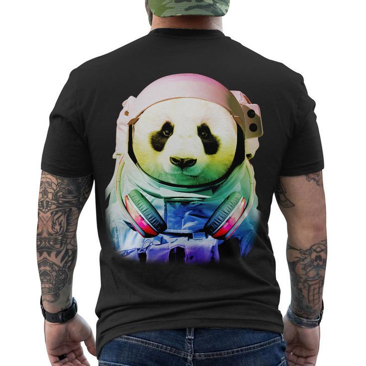 Dj Panda Astronaut Men's Crewneck Short Sleeve Back Print T-shirt