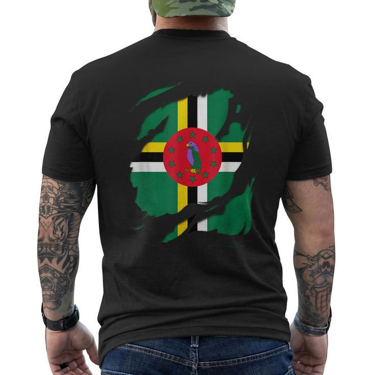 Dominica Flag Men's T-shirt Back Print