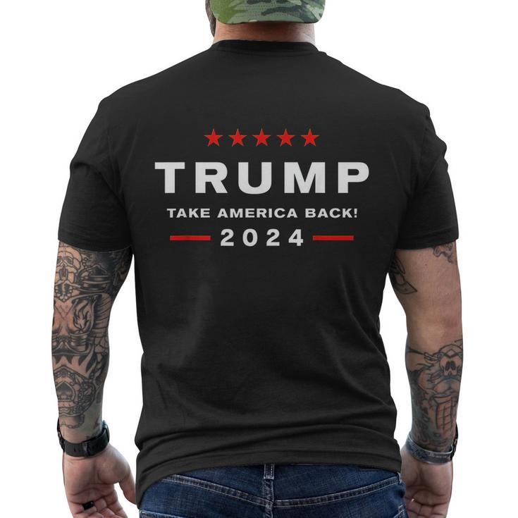 Donald Trump 2024 Take America Back Election The Return Men's Crewneck Short Sleeve Back Print T-shirt