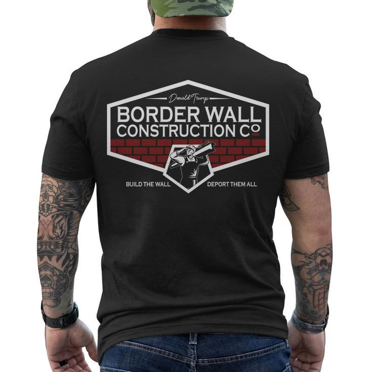 Donald Trump Border Wall Construction V2 Men's Crewneck Short Sleeve Back Print T-shirt